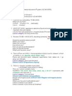 Grammatical Structures 4th Grade (YLE Movers)