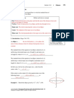 Section 10.3 Ellipses: Name