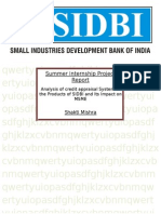 Credit Appraisal in SIDBI