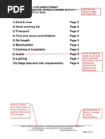 An Example of A 'Tour Information Document'.