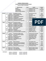 Jadwal Perkuliahan Per 14 Sep 2015