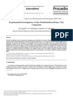 Experimental Investigation of Jute Fiberreinforcednano Clay Composite