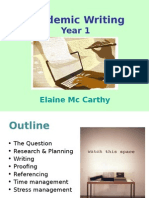 Academic Writing - 1st Years