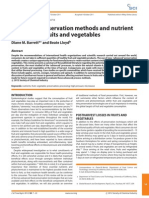 Advanced Preservation Methods and Nutrient Retention in Fruits and Vegetables