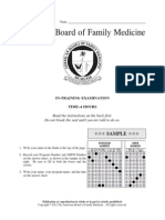 American Board of Family Medicine: TTT SAMPLE TTT