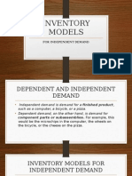 Inventory Models: For Independent Demand