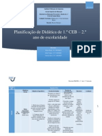 Planificaçao Semanal para o 2º Ano de Escolaridade