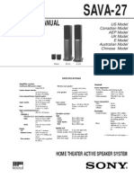 Sony SAVA27 Service Manual