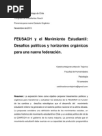 Feusach y El Movimiento Estudiantil, Desafíos Políticos y Horizontes Orgánicos para Una Nueva Federación