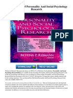 Personality and Social Psychology Research