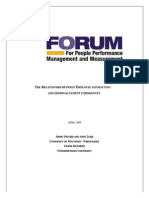 Hospital Study - Relationship BTWN Emp. Satisfaction and Pt. Experiences