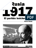 Rusia 1917. El Partido Bolchevique (1962) Pierre Broue