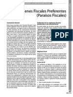 Regímenes Fiscales Preferentes (Paraísos Fiscales)