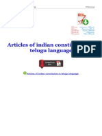 Articles of Indian Constitution in Telugu Language