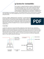 Adaptive Lighting System For Automobiles