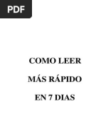 Como Leer Más Rápido en 7 Días - Ramon Campayo