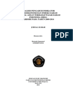 Analisis Pengaruh Indikator Makroekonomi Dan Indeks Saham Regional Asean Terhadap Pasar Saham Indonesia (Ihsg) Periode Pada Tahun 2009-2014