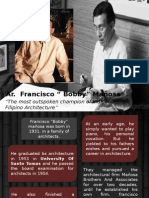 Ar. Francisco " Bobby" Mañosa: "The Most Outspoken Champion of Indigenous Filipino Architecture"