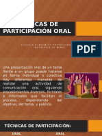 Técnicas de Participación Oral