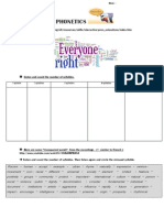 PHONETICS Student Worksheet