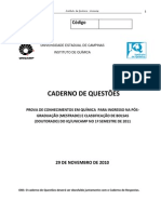 Prova IQ - UNICAMP PDF