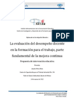 Evaluacion Del Desempeño Docente: Investigación