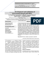 Method Development and Validation of Paracetamol Drug by RP-HPLC 1