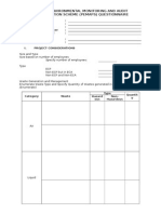 Project Environmental Monitoring and Audit Prioritization Scheme (Pemaps) Questionnaire