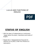 Status and Functions of English