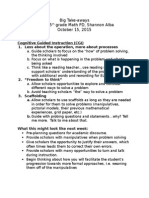 Big Take-Aways 4 and 5 Grade Math PD, Shannon Alba October 15, 2015