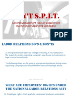 Don't S.P.I.T. - General Management Rules of Engagement During Union Organizing Campaigns