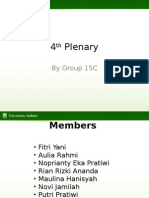 4 Plenary: by Group 15C