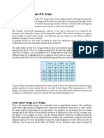 Randomized Block Design and Latin Square