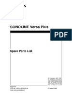 SONOLINE Versa Plus - Spare Parts List