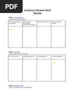 Analysis of Student Work Results-Focus Student 3