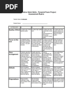 Rubric Poetry Pyramid 4th Grade