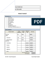 Project Budget Template