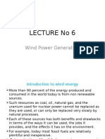 Lecture No 6: Wind Power Generation