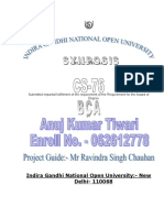 Indira Gandhi National Open University:-New Delhi - 110068: (Project Propsal)