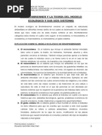 Teoria Ecologica de Bronfenbrenner Y RELACION CON LA SALUD MENTAL