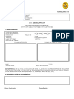 FORMULARIO 015 - Acta de Declaración