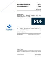 NTC 184 Metodos de Analisis Quimico de Cementos Hidraulicos