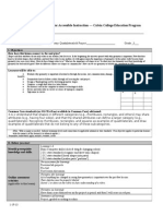 Lesson Planning Form For Accessible Instruction - Calvin College Education Program