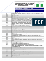 Nigeria Son Exempted Products List