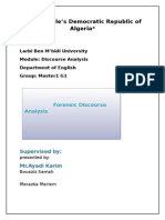 Forensic Discourse Analysis