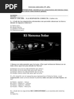 PRUEBA Sistema Solar 3º