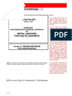 SOFA (Solution For Fastening) : Annex C: Design Methods For Anchorages