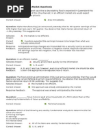 Online Quiz 9 Efficient Market Hypothesis Q&A