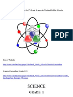 Sample of 1st Grade Science Curriculum