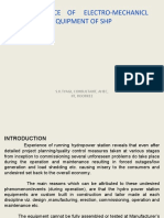 Skt-Maintenance of Electro-Mechanicl Equipment of SHP